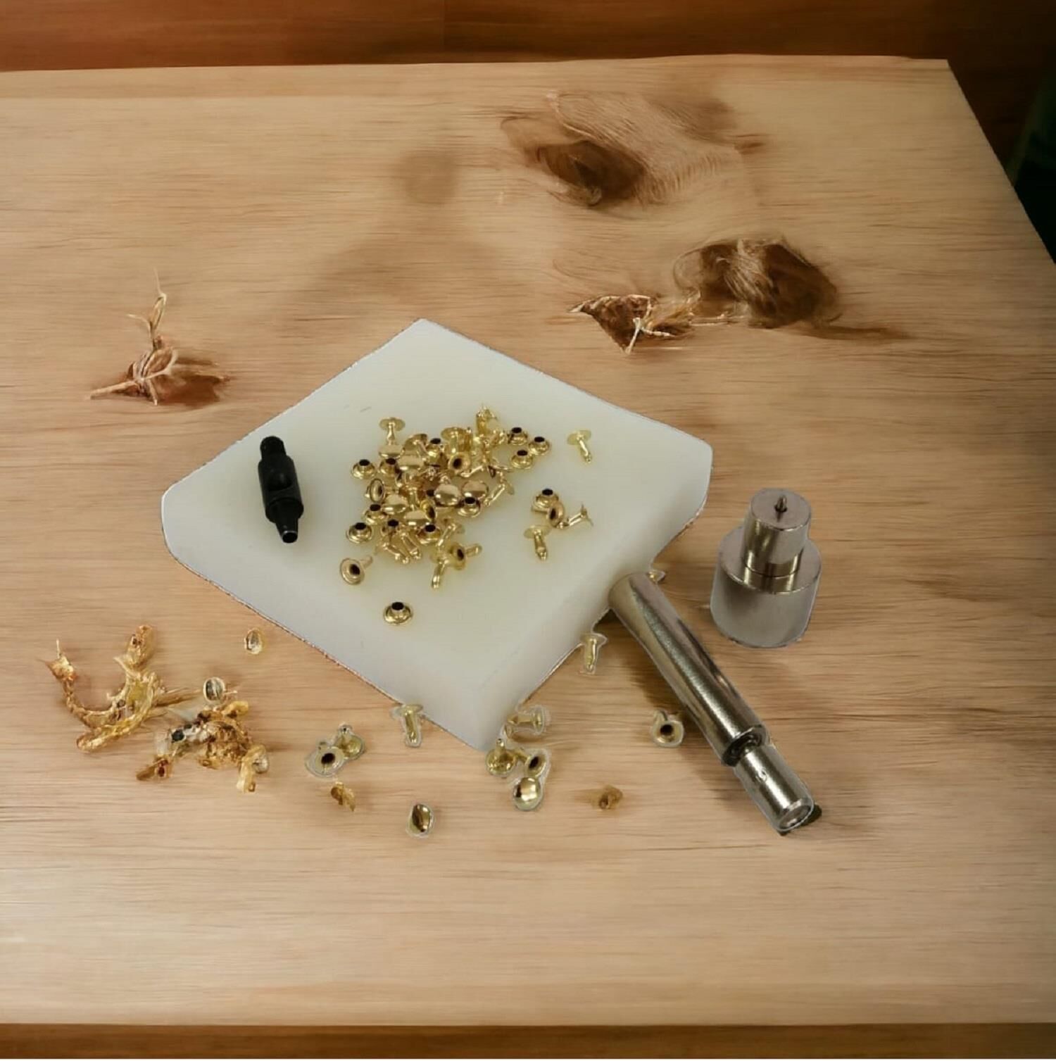 5 Parça Hazır Perçin Ezme Seti - 33,5 no Sarı