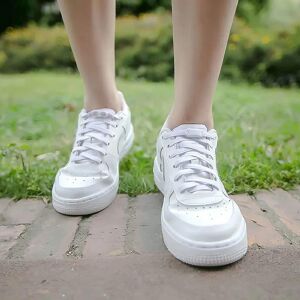 SRTfootcare TakBırak Yeni Nesil Kilitli Elastik Ayakkabı Bağcığı, Tak Bırak Akıllı Lastik Bağcık 1 Çift Beyaz