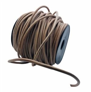 100 Yarda 1 Top Deri İp Sırım Yuvarlak 5 mm Naturel (Leathercraft, Deri Hobi)