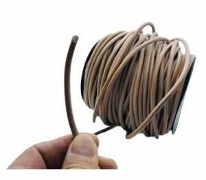 100 Yarda 1 Top Deri İp Sırım Yuvarlak 5 mm Naturel (Leathercraft, Deri Hobi)