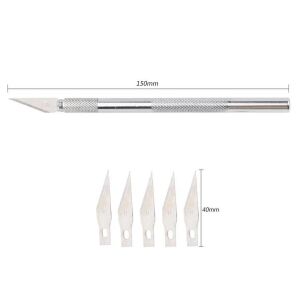 Design 25 Yedekli Kretuar Bıçağı Paslanmaz Çelik Hassas Kesim Bıçağı