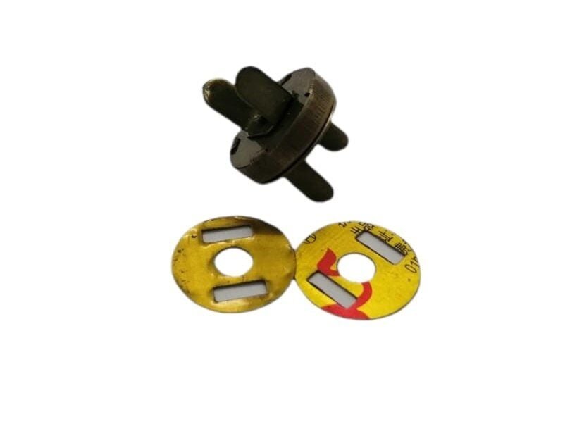 TOPTAN Çanta Mıknatısı 100 Adet 18mm Deri El Aleti Antik Kahve