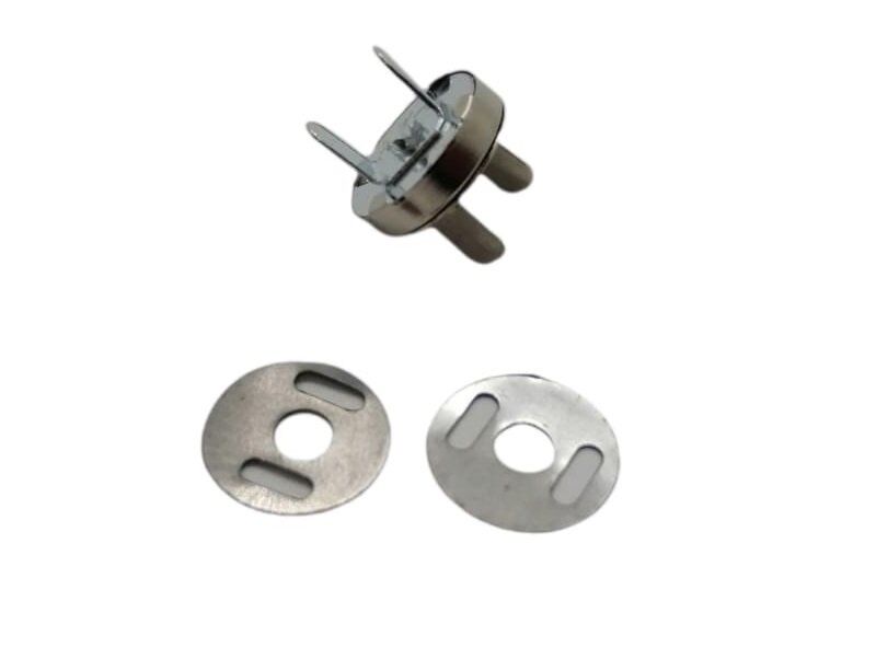 TOPTAN Çanta Mıknatısı 100 Adet 18mm Deri El Aleti Nikel