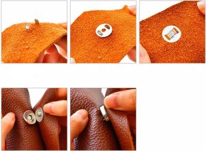 TOPTAN Çanta Mıknatısı 100 Adet 18mm Deri El Aleti Nikel