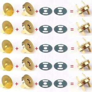 TOPTAN Çanta Mıknatısı 100 Adet 18mm Deri El Aleti Altın