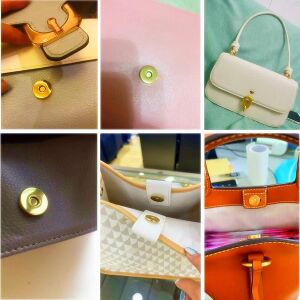 TOPTAN Çanta Mıknatısı 100 Adet 18mm Deri El Aleti Altın