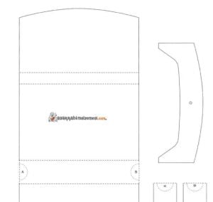 Kapaklı Kartlık PDF Şablonu SRT26 Deri El Aletleri