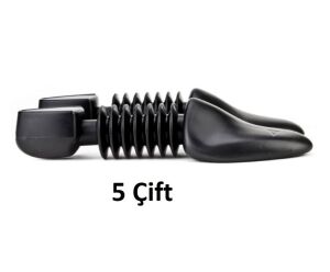 TOPTAN Comfy Plastik Körüklü Ayakkabı Kalıbı Erkek Beden 5 Çift Siyah 39-40
