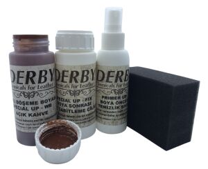 Derby Deri Döşeme Ve Direksiyon Boyası 4 lü Set Standart Renkler Antrasit