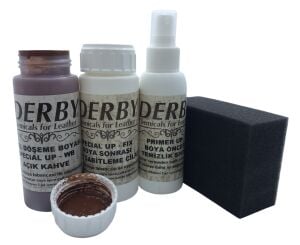 Derby Deri Döşeme Ve Direksiyon Boyası 4 lü Set Standart Renkler .Açık Gri