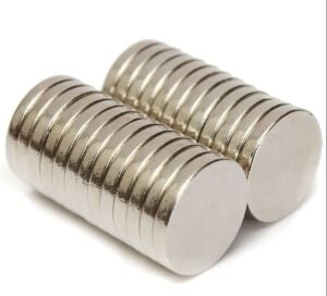 Çanta İçin Mıknatıs, Yuvarlak Neodyum Mıknatıs 5 Adet - Deri Hobi 18mm x 2mm