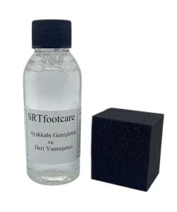SRTfootcare 100ml Deri Yumuşatma ve Esnetme Suyu – Ayakkabı Genişletici, Deri Yumuşatıcı + Yumuşak Sünger