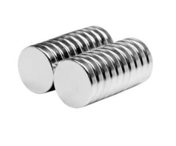 Çanta İçin Mıknatıs, Yuvarlak Neodyum Mıknatıs 5 Adet - Deri Hobi 12mm x 2mm