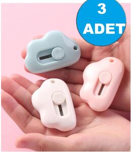 SRTfootcare 3 Ü BİR ARADA Taşınabilir Sevimli Bulut Şeklinde Falçata - Maket Bıçağı