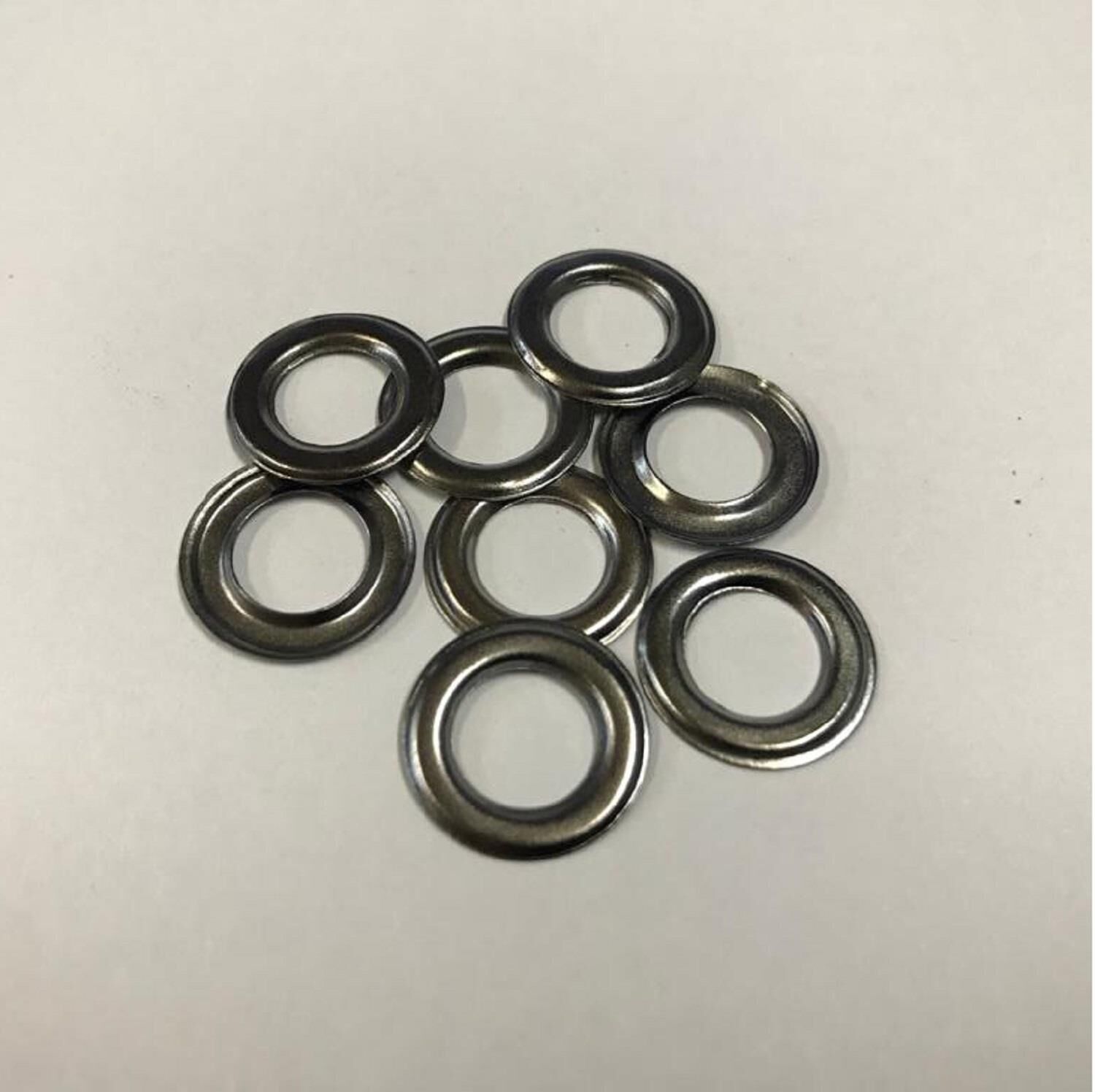 Kuşgözü İçin Metal Pul 5 no 50 Adet  (Kuşgözü Dahil Değildir) Siyah Nikel