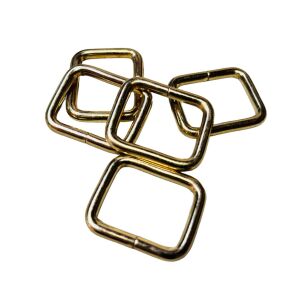 2,5 cm Kare Metal Halka, Çanta Sapı İçin Kare Halka 5 Adet Altın