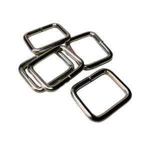 2,5 cm Kare Metal Halka, Çanta Sapı İçin Kare Halka 5 Adet Nikel