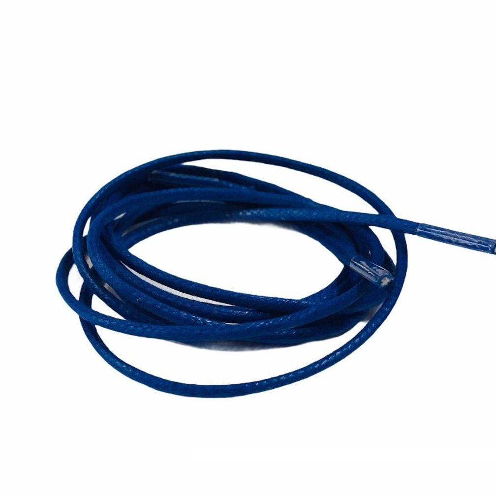 Yuvarlak Mumlu Ayakkabı Bağı 2mm K901 70cm 1 Çift Koyu Mavi