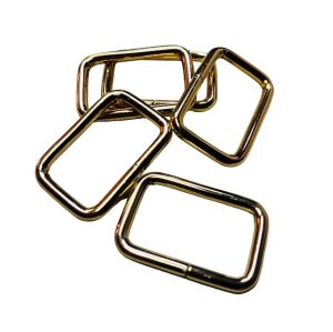 3 cm Kare Metal Halka, Çanta Sapı İçin Kare Halka 5 Adet Altın