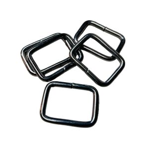 3 cm Kare Metal Halka, Çanta Sapı İçin Kare Halka 5 Adet Siyah Nikel