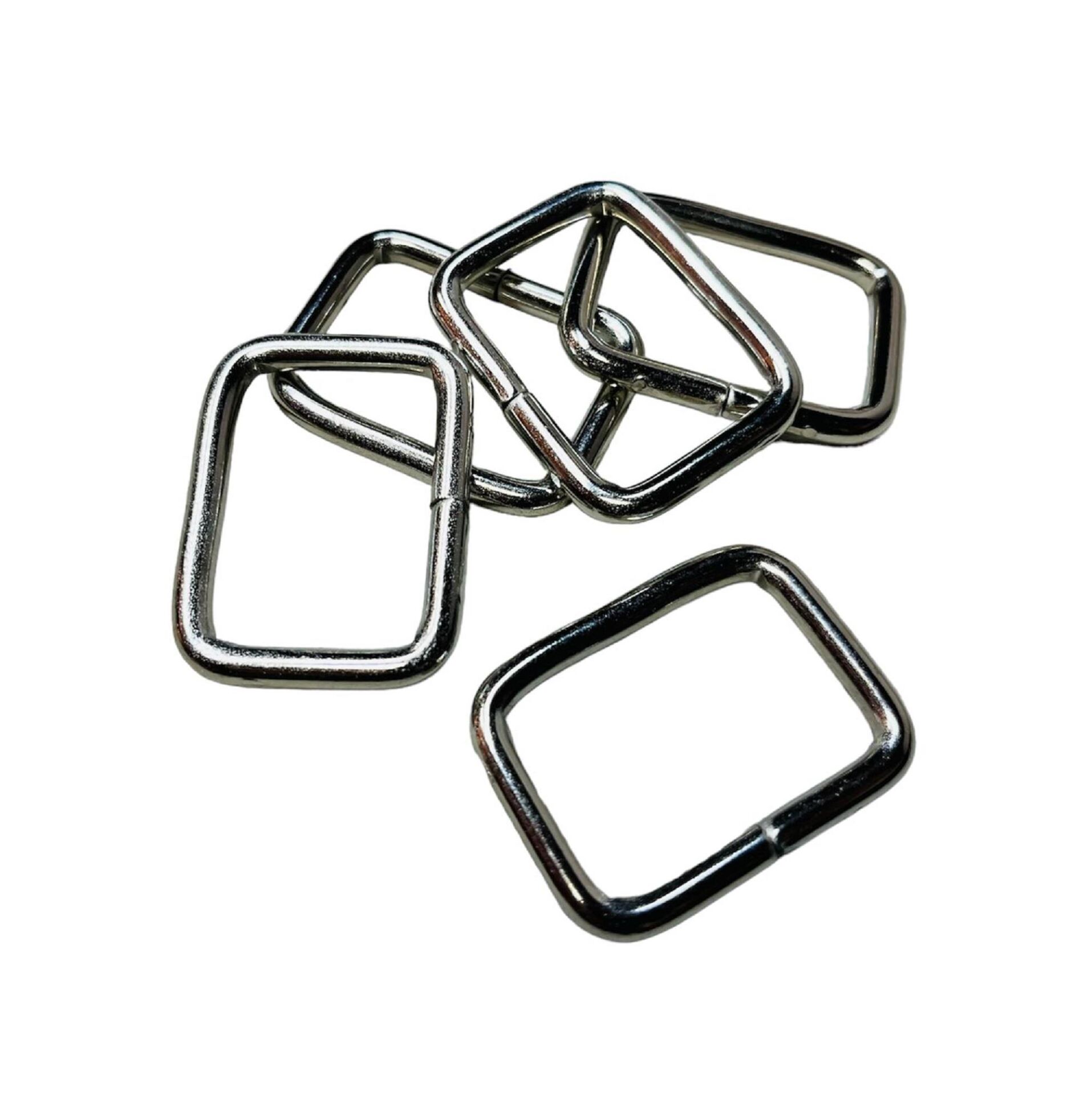 3 cm Kare Metal Halka, Çanta Sapı İçin Kare Halka 5 Adet Nikel