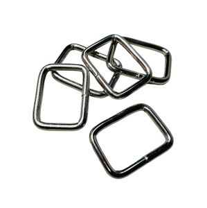 3 cm Kare Metal Halka, Çanta Sapı İçin Kare Halka 5 Adet Nikel