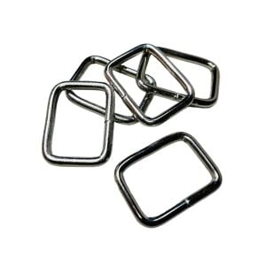 3 cm Kare Metal Halka, Çanta Sapı İçin Kare Halka 5 Adet Nikel