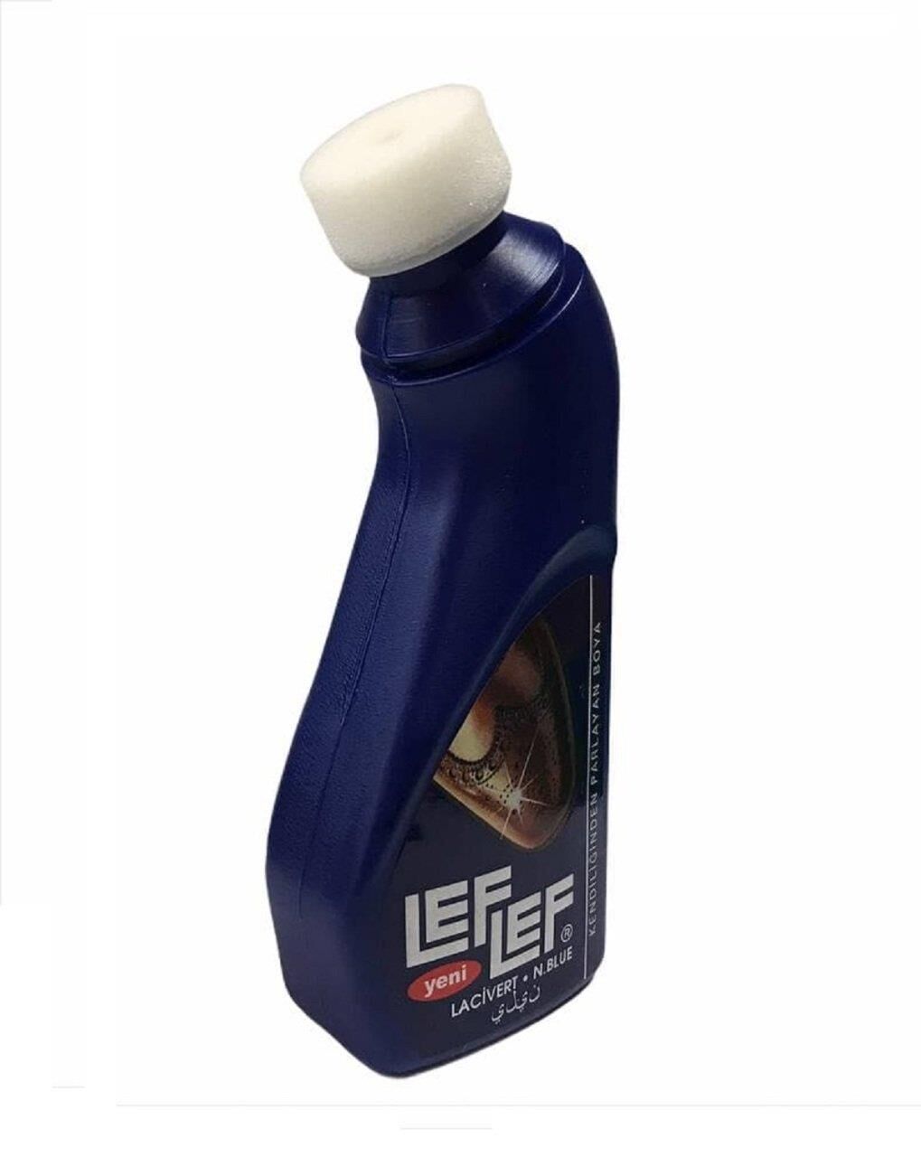 TOPTAN Leflef Hazır Likit Ayakkabı Boyası 75ml 12 Adet Lacivert