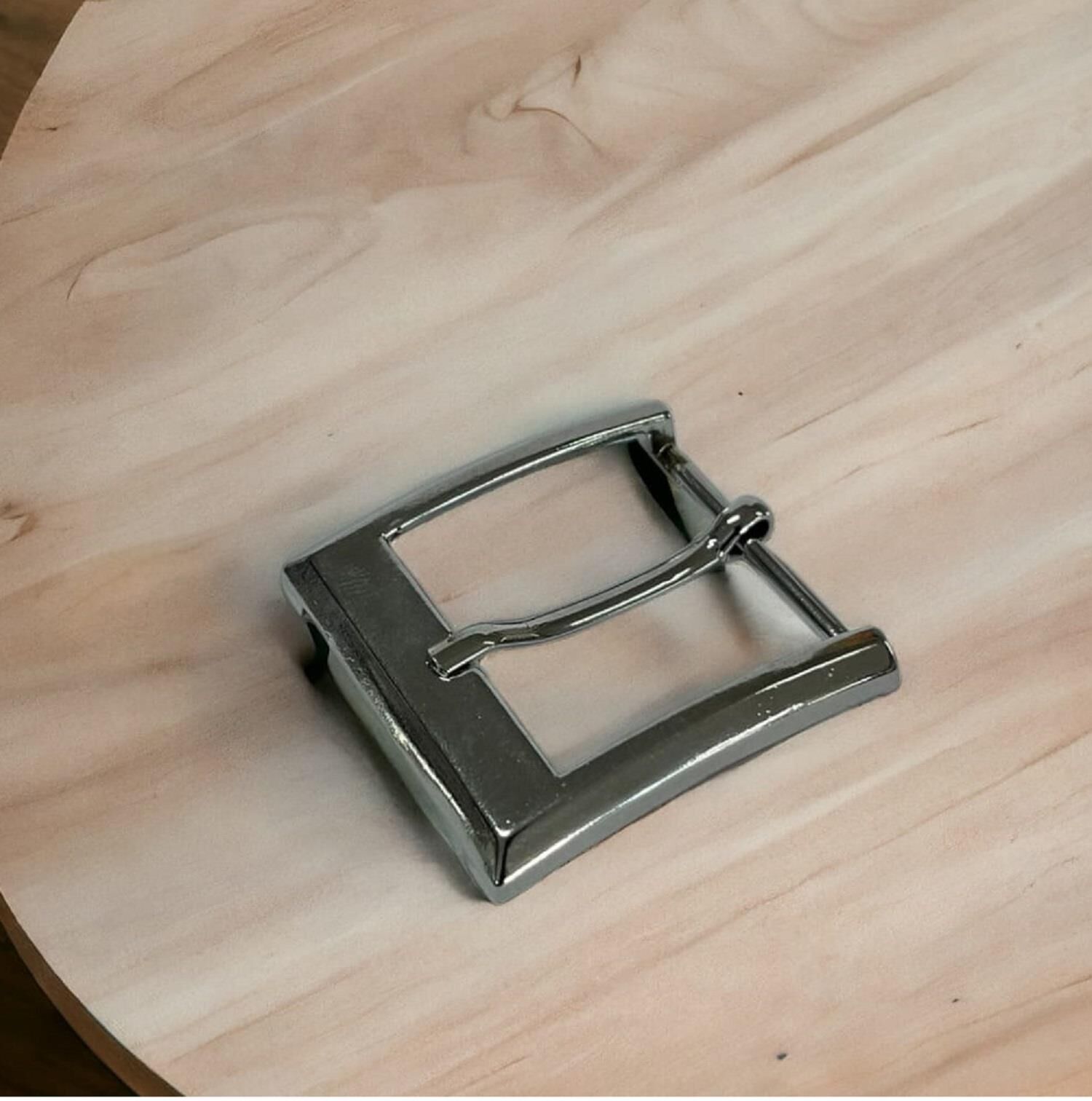 Kemer Tokası 3,5 cm Bej Nikel Hafif Ürün (Leathercraft, Deri Hobi)