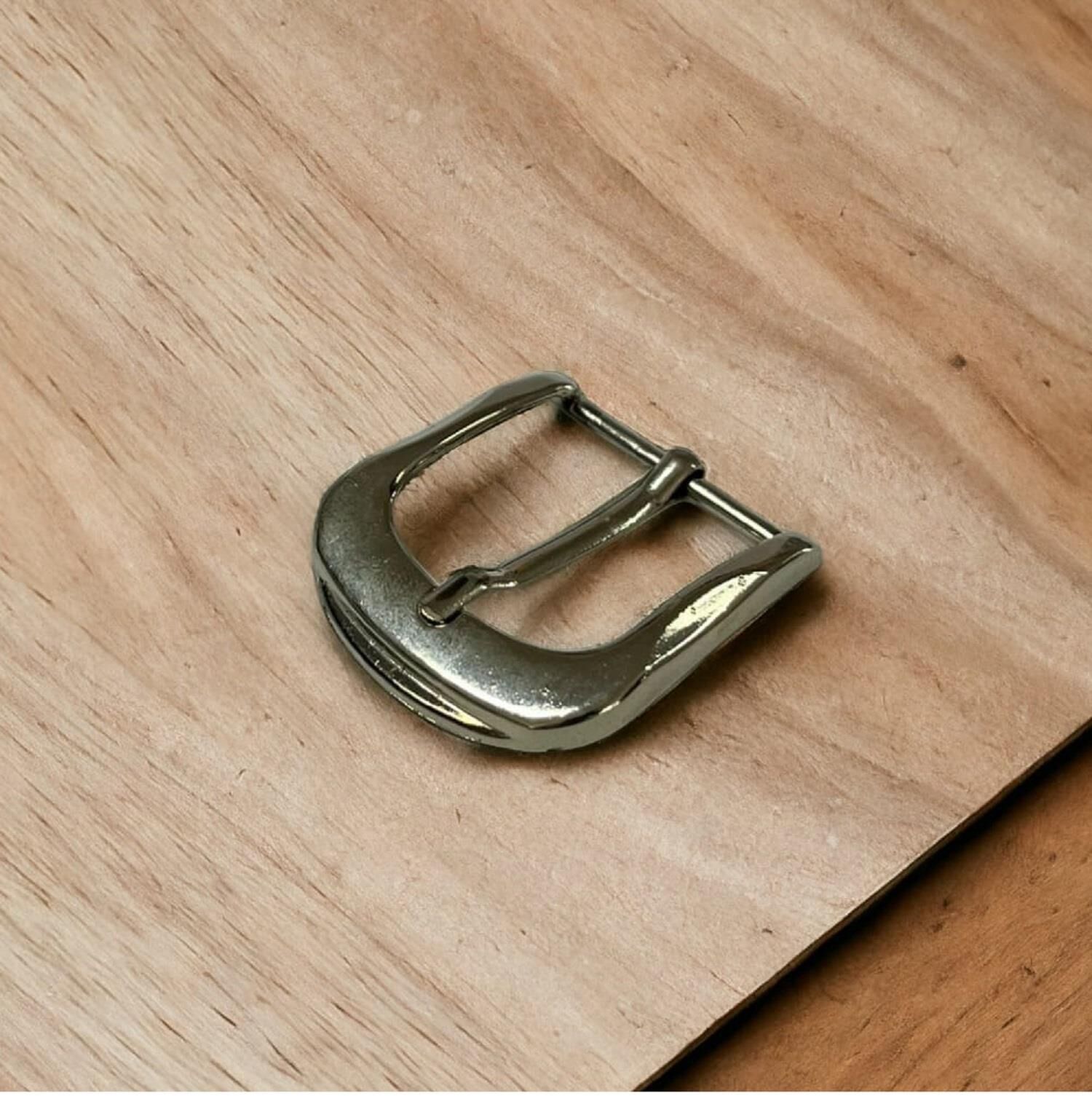 Kemer Tokası 3,5 cm Bej Nikel Hafif Ürün (Leathercraft, Deri Hobi)