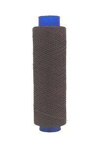 SRTfootcare AKR Yassı Mumlu İp 1mmx100mt Mumlu Iplik Takı Deri Hobi Saraç Ipliği Çanta Ipi Kahve 002