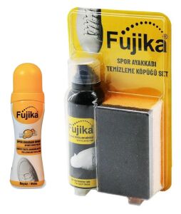 Fujika Susuz Ayakkabı Ve Kumaş Temizleme Köpüğü 125 ml + Spor Beyaz Deri Ve Kumaş Ayakkabı Boyası 75 Ml