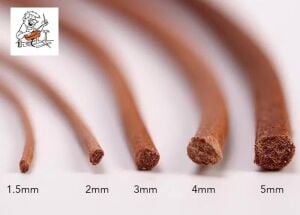 Deri İp Sırım Yuvarlak 1 mm 1mt (Leathercraft, Deri Hobi)