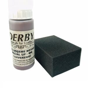 Derby Direksiyon Boyası, Deri Döşeme Boyası 2li Set Standart Renkler .Açık Kahve