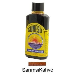Güneşli Deri Kenar Vernik Boya 100ml (Leathercraft, Deri Hobi) Sarımsı Kahve