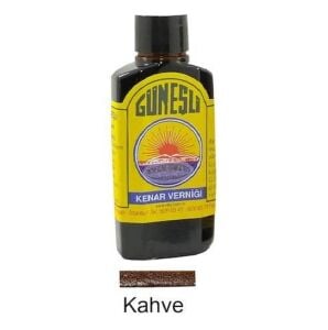 Güneşli Deri Kenar Vernik Boya 100ml (Leathercraft, Deri Hobi) Sarımsı Kahve