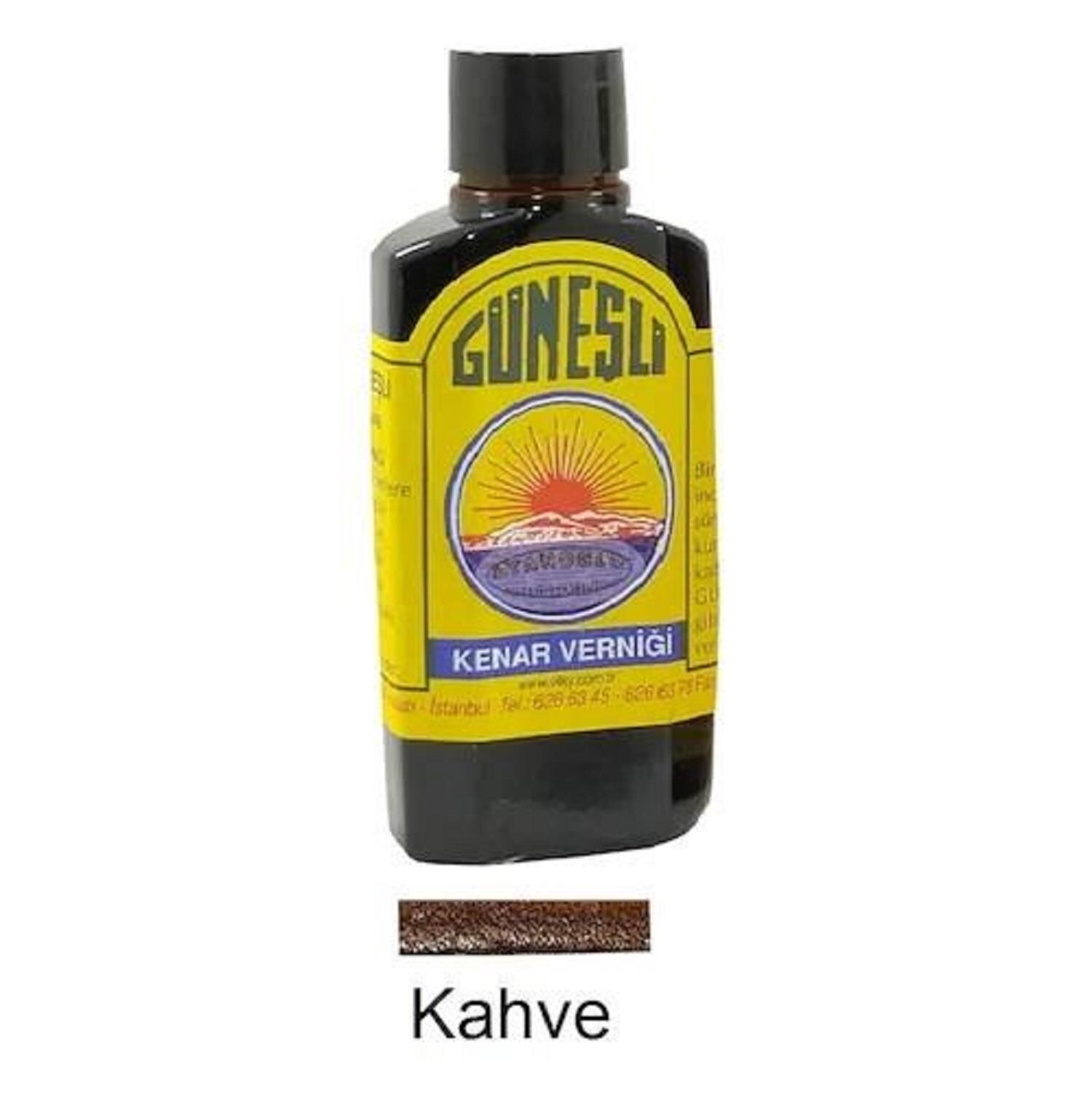 Güneşli Deri Kenar Vernik Boya 100ml (Leathercraft, Deri Hobi) Kahverengi