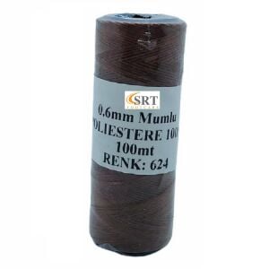 SRTfootcare Deri El Dikişi İçin Mumlu İplik 0,6 Mm 100mt (leathercraft, Deri Hobi) Koyu Kahve 06