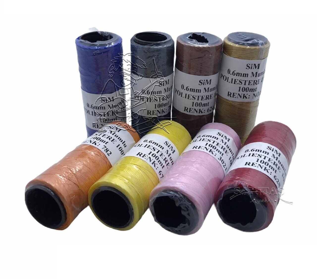 SRTfootcare Deri El Dikişi İçin Mumlu İplik 0,6 Mm 100mt (leathercraft, Deri Hobi)