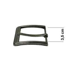 Kemer Tokası 3,5 cm Gümüş Kalay Renk 1 Adet (Leathercraft, Deri Hobi)