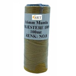 SRTfootcare Deri El Dikişi İçin Mumlu İplik 0,6 Mm 100mt (leathercraft, Deri Hobi) Camel 08