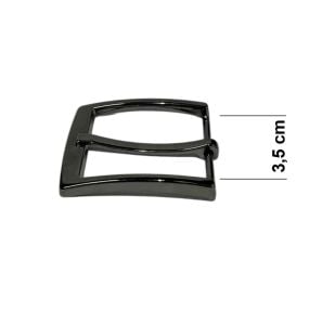 Kemer Tokası 3,5 cm Siyah Nikel Renk 1 Adet (Leathercraft, Deri Hobi)