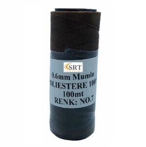 SRTfootcare Deri El Dikişi İçin Mumlu İplik 0,6 Mm 100mt (leathercraft, Deri Hobi) Kahverengi 07