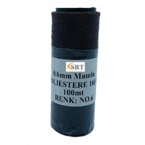 SRTfootcare Deri El Dikişi İçin Mumlu İplik 0,6 Mm 100mt (leathercraft, Deri Hobi) Koyu Kahve 06