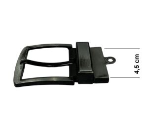Kemer Tokası 4,5 cm Döner Kafa 1 Adet Siyah Silme (Leathercraft, Deri Hobi)