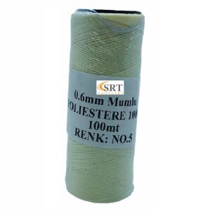 SRTfootcare Deri El Dikişi İçin Mumlu İplik 0,6 Mm 100mt (leathercraft, Deri Hobi) Krem 05