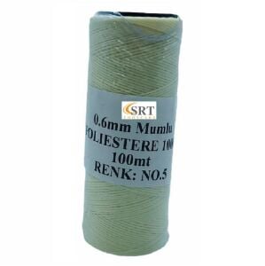 SRTfootcare Deri El Dikişi İçin Mumlu İplik 0,6 Mm 100mt (leathercraft, Deri Hobi) Krem 05