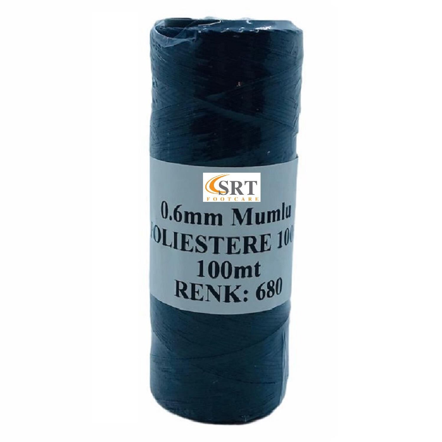 SRTfootcare Deri El Dikişi İçin Mumlu İplik 0,6 Mm 100mt (leathercraft, Deri Hobi) Lacivert 680