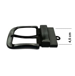 Kemer Tokası 4,5 cm Döner Kafa 1 Adet Siyah Silme (Leathercraft, Deri Hobi)