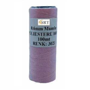 SRTfootcare Deri El Dikişi İçin Mumlu İplik 0,6 Mm 100mt (leathercraft, Deri Hobi) Pembe 3021
